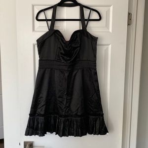 MARC JACOBS Black satin halter dress, size 12